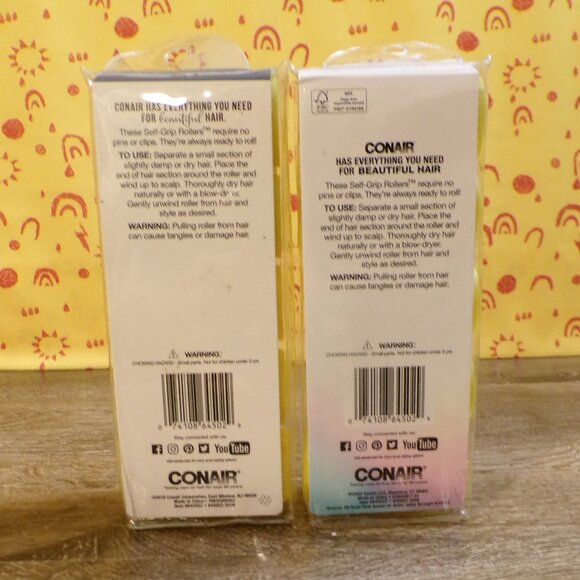CONAIR Rollers New Smooth & Voluminous Curls 2 Packs of 5 Medium Self-Grip - Picture 4 of 5